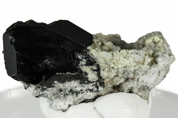 Lustrous Black Bixbyite Crystal on Matrix - Utah #309340